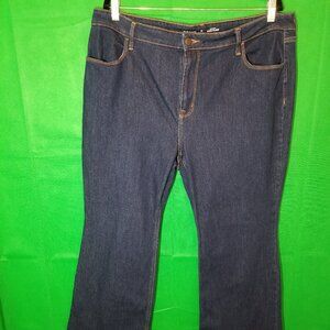 Old Navy Wow Flare Boot Cut Jeans Womens 18S High Rise Blue Denim Pockets Wide